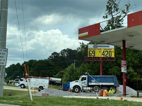 Gas station sign by Costco. : Chattanooga