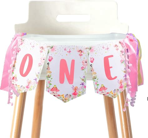 Amazon My Fairy First Birthday Decorations High Chair Banner Fairy