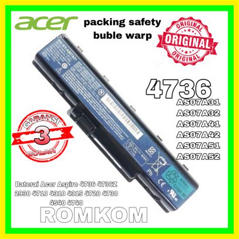 Promo Baterai Batrai Baterry Acer Aspire 4736 4736G 4736Z 4520 4740