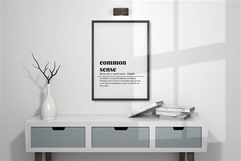 Funny Home Office Poster Office Wall Art Common Sense | Etsy