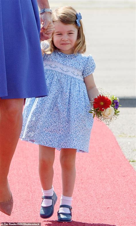 How Kate Middleton Dresses Princess Charlotte In Identical Blue Smocks