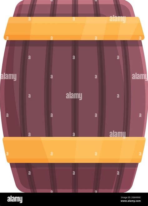 Wood Barrel Icon Cartoon Vector Wine Keg Barrel Wooden Beer Cask