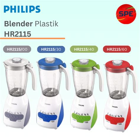 jual blender plastik philips kapasitas  liter hr hr