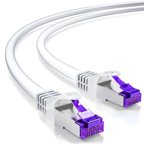 DeleyCON RJ45 Patchkabel Set Ethernetkabel Netzwerkkabel Mit CAT7