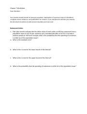 Ch7 Worksheet Docx Chapter 7 Worksheet Team Members Your Answers