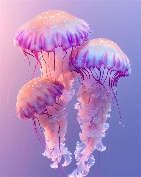 Premium Photo A Group Of Jellyfishs Floating In The Water