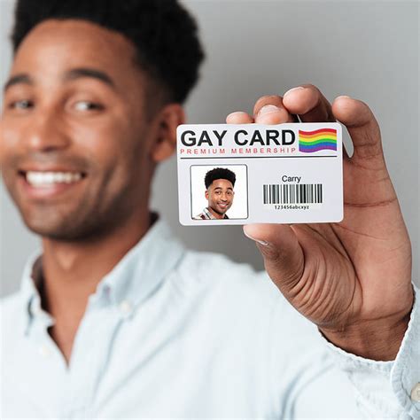 Personalized Premium Membership Photo Gay Identity Card With Name And Gift Bag Rainbow Community