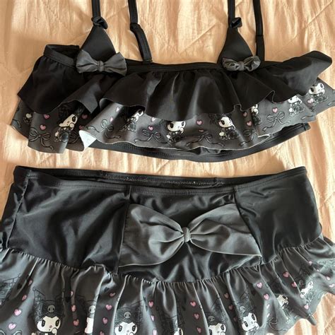 Black And Pink Sanrio Kuromi Bikini Set Kuromi Depop