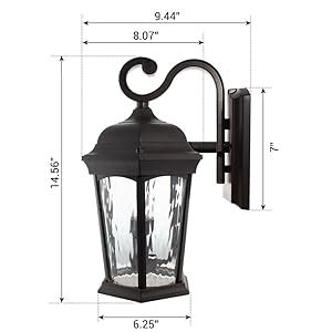 Euri Lighting Efl W Md Flickering Flame Lantern Water Glass With