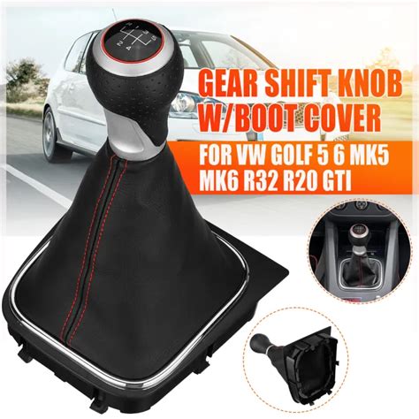 A 32930560914 5 Speed GearStick Shift Knob Boot For VW Golf 5 6 MK5