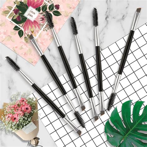 Кисть Duo Brow макияж кисточка с деревянной ручкой двухсторонние брови ...