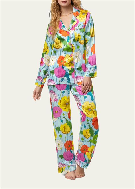 Trina Turk X Bedhead Pajamas Floral Print Silk Pajama Set Bergdorf