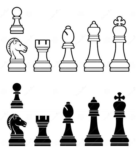 Chess Pieces Set Stock Vector Illustration Of Design 29314282