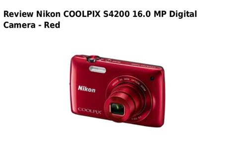 Nikon coolpix s4200 16.0 mp digital camera red