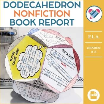 Nonfiction Dodecahedron Book Report By Create Abilities TpT