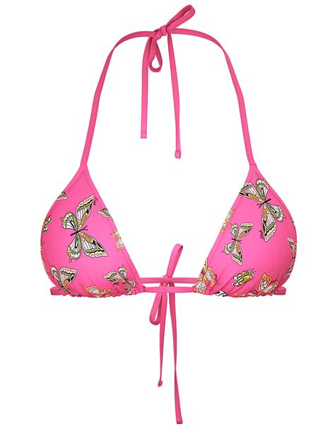 Buy Triangle String Bikini Top Limited Edition Pink Butterfly Order Bikini Top Online PINK US