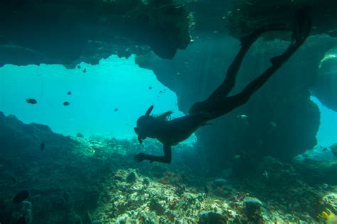 Thunderball Grotto, the James Bond Cave at Staniel Cay in the Bahamas