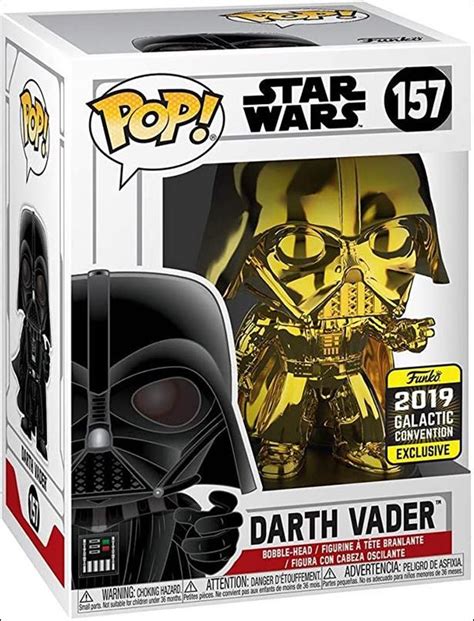 POP Star Wars Darth Vader Gold Chrome 2019 Galactic Convention Jan