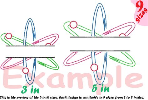 Split Atom Science Designs For Embroidery Nuclear Outline 192b By