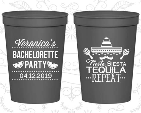 Fiesta Siesta Tequila Repeat Bachelorette Plastic Cup Etsy