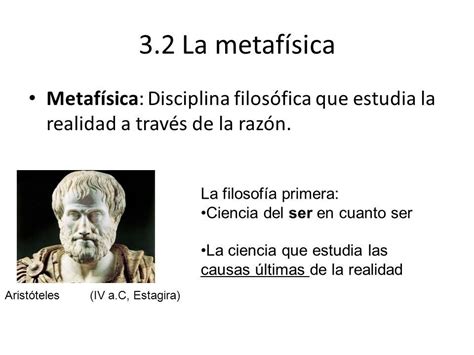 La metafísica en la filosofía definición sencilla