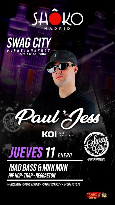 Swag City Pauljess Shôko Madrid Club Conciertos Y Eventos