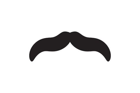 Premium Vector Moustache Vector Icon Black Retro Style Mustache Shave Barber Vintage Man Face