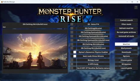 Monster Hunter Rise にMOD導入 テクスチャーが無いSemi nude Hinoa MinotoSteam
