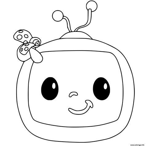 Coloriage Cocomelon Logo Chaine Tele