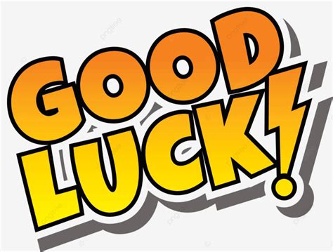 Cartoon Comic Text Good Luck Banner Shouting Outline Vector Banner Shouting Outline Png And