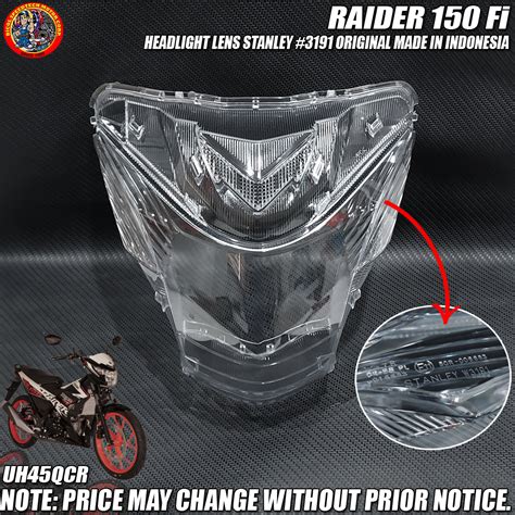 Raider 150 Fi Headlight Lens Stanley 3191 Original Made In Indonesia Uh45qcr Lazada Ph