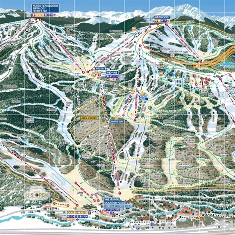 Vail Front Side Trail Map Alpine Adventures Luxury Ski Vacation