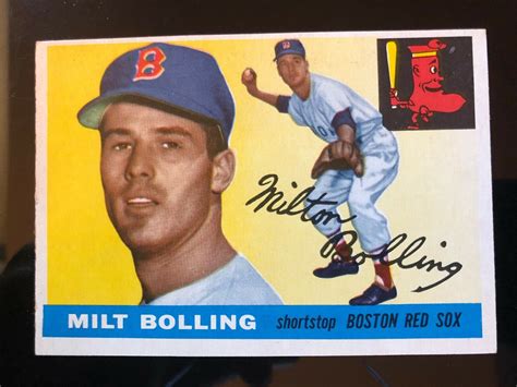 Topps Baseball Card Milt Bolling Boston Red Sox Ebay