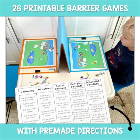 Barrier Games Mega Bundle Speech Therapy Speaking And Listening Skills Allison Fors Inc