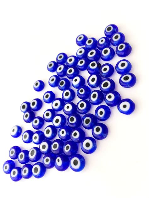 120 Pcs Blue Wholesale Evil Eye Beads Blue 6mm To 12mm Glass Etsy