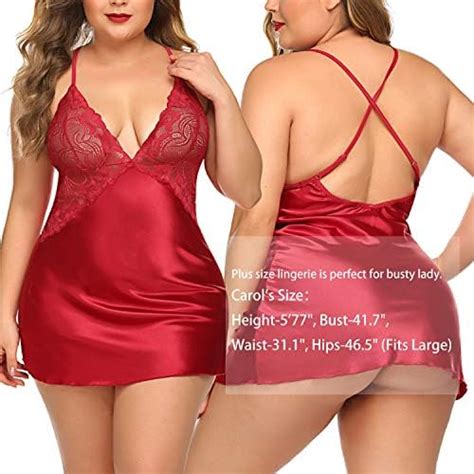 Avidlove Women Lingerie V Neck Nightwear Satin Sleepwear Lace Chemise Mini Teddy At Amazon Women