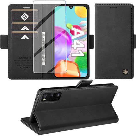 EYZUTAK Hülle für Samsung Galaxy A41, Magnetverschluss Premium PU Leder
