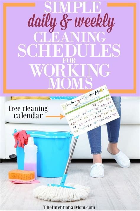 Simple Daily Weekly Cleaning Schedules For Moms Free Printable Artofit