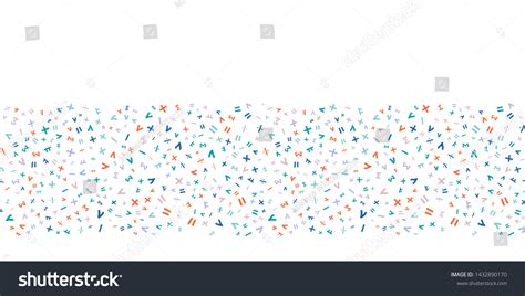 Border Print Scattered Math Symbols Pattern Stock Vector (Royalty Free ...