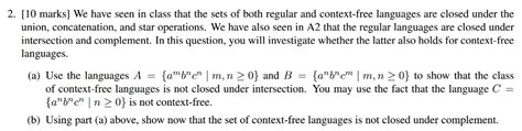 Solved We Have Seen In Class That The Sets Of Both Regular Chegg