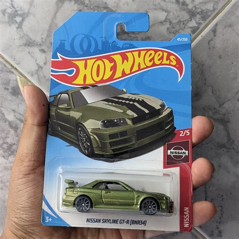 Jual Hot Wheels Nissan Skyline GT R BNR34 Green Shopee Indonesia