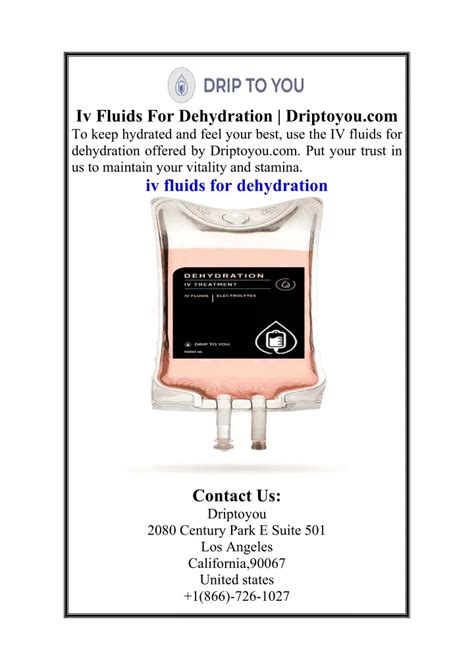 PPT - Iv Fluids For Dehydration Driptoyou.com PowerPoint Presentation ...