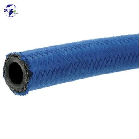 Blue Black Textile Fiber Braided Steel Wire Reinforced R Rubber