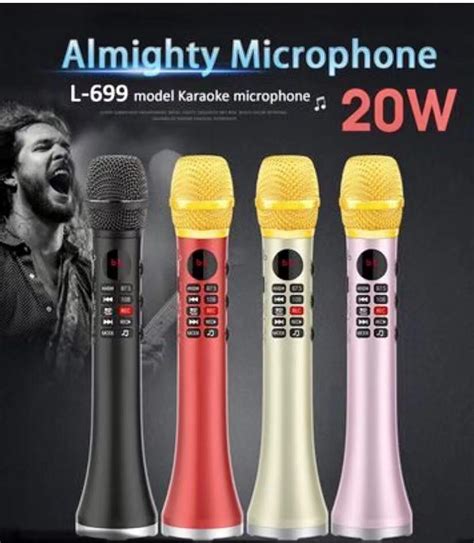 Беспроводной караоке микрофон MicMagic L-699 DSP+AGC Черный 20 Вт ...