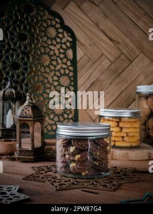 Galletas para la celebración de la fiesta de Eid Al Fitr Variedades de