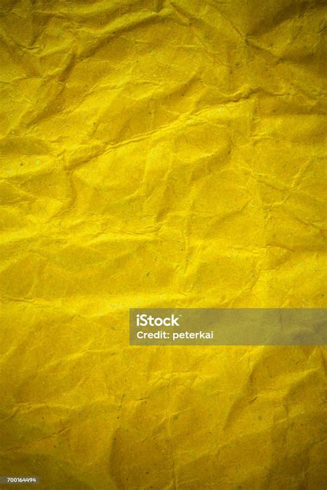 Texture Crumpled Yellow Paper Background Stock Photo Download Image