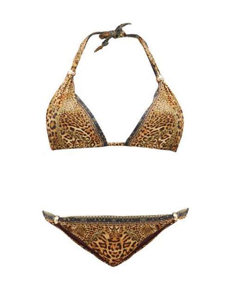 Buy Camilla Print Triangle Bikini Leopard At Off Editorialist
