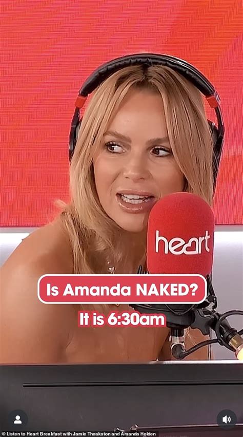 Amanda Holden In Shock As She Appears Completely Naked On Breakfast Show Cameras Daily Mail Online