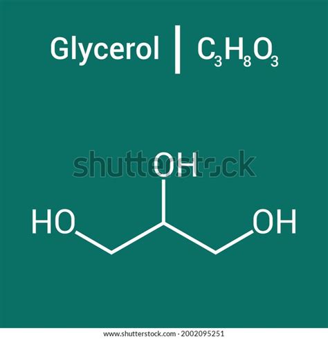 Estructura Química De Glicerol Glicerina O Vector De Stock Libre De Regalías 2002095251