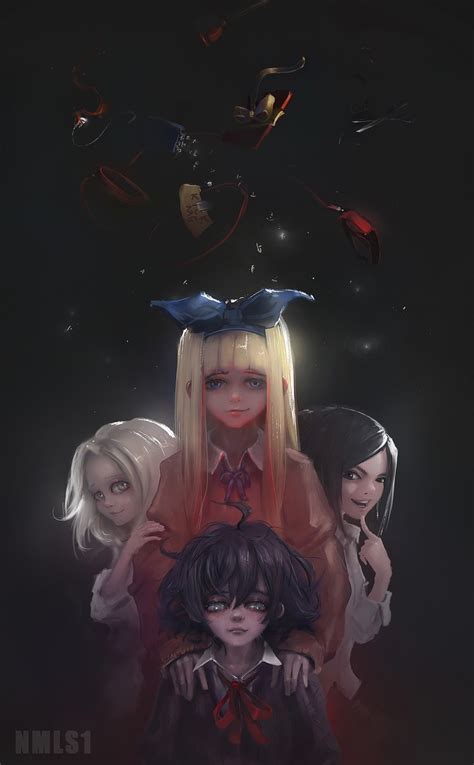 Blind Girl And Blonde Girl Original Drawn By Nmls Danbooru